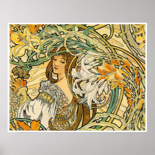 Affiches Alphonse Mucha : Langue des Fleurs