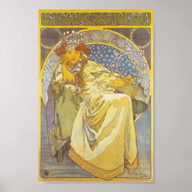 Affiches Alphonse Mucha - Princess Hyacint Imprimer (Devant)