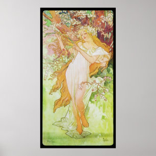 Affiches Alphonse Mucha Printemps