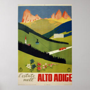 Affiches Alto Adige (Tyrol du Sud) Italie Vintage voyage