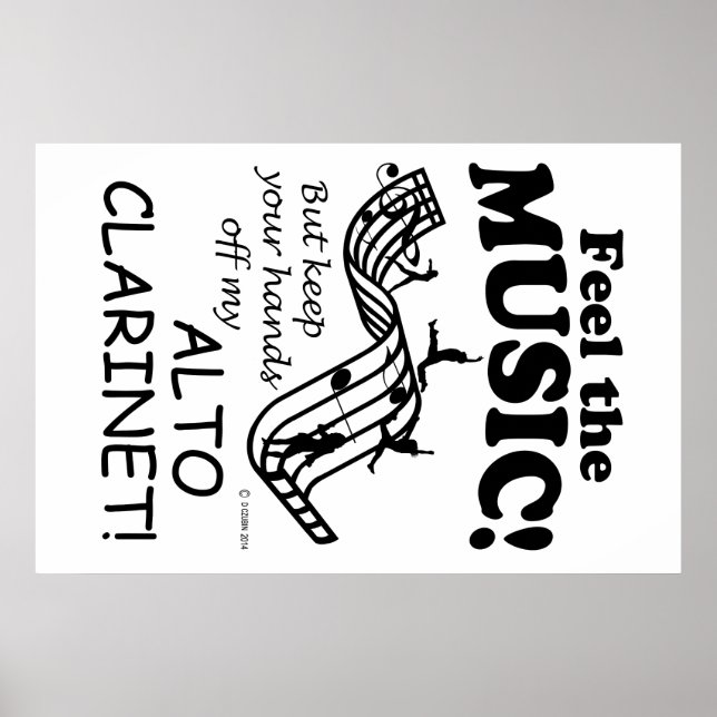 Affiches Alto Clarinet Sentez La Musique (Devant)
