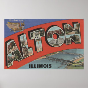 Affiches Alton, lettre ScenesAlton, IL d'IllinoisLarge