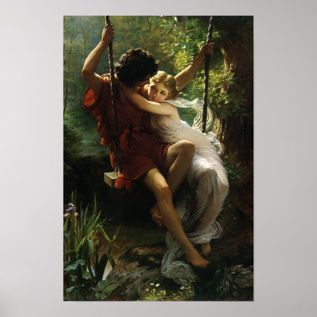 Affiches Amants sur une balançoire. Le Printemps de Pierre  (Devant)