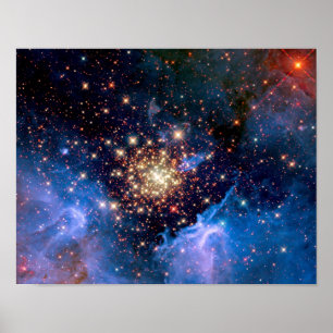Affiches Amas d'étoiles NGC 3603 - Photo de la NASA Hubble