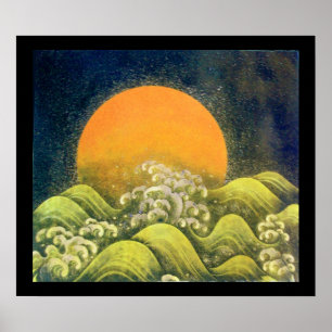 Affiches AMATÉRASU, GODDESS SOLEIL, vert jaune noir