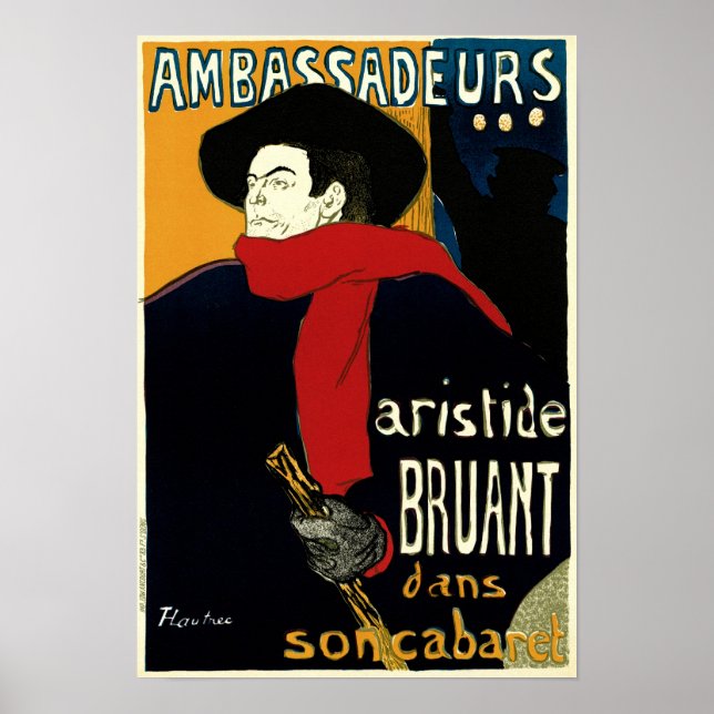 Affiches Ambassadeurs Art Nouveau vintage, Toulouse Lautrec (Devant)