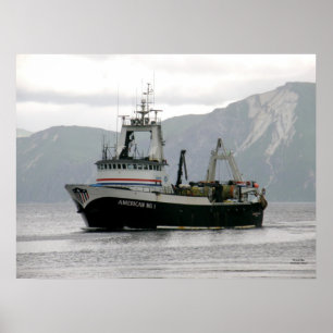 Affiches American No 1, Factory Trawler in Dutch Harbour, A