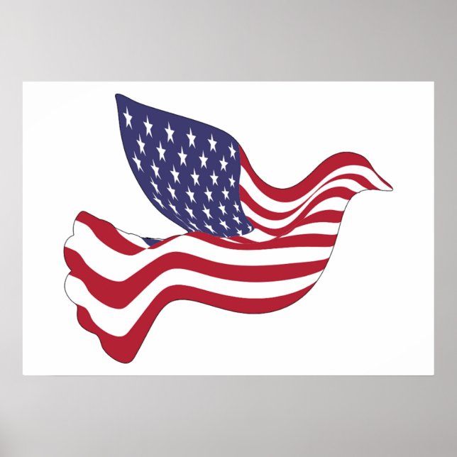 AFFICHES AMERICAN PEACE DOVE (Devant)