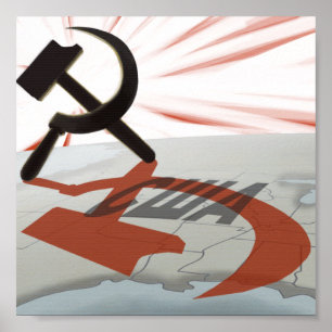 Affiches Amérique communiste "С Ш А"
