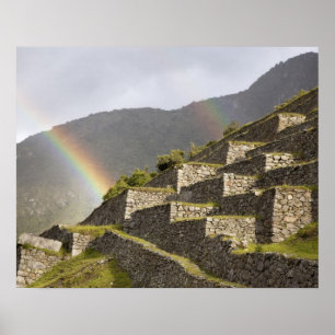 Affiches Amérique du Sud, Pérou, Machu Picchu. Arcs-en-ciel