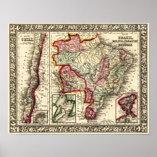 Affiches Amérique du SudCarte panoramiqueAmérique du Sud (Devant)