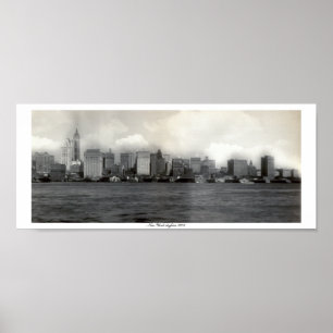 Affiches Amérique vintage, New York City skyline 1908