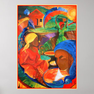 Affiches Âmes du feu 3 de vent de la terre 1 coeur