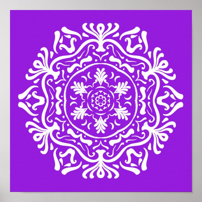 Affiches Amethyst Mandala (Devant)
