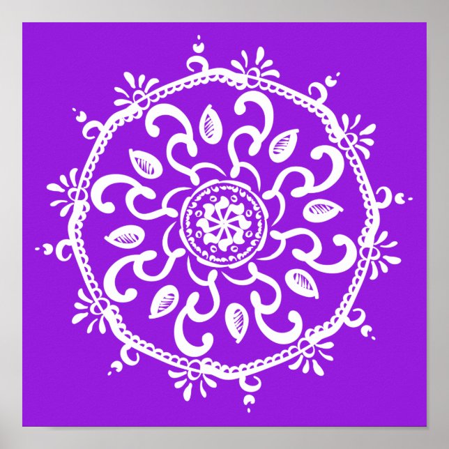 Affiches Amethyst Mandala (Devant)