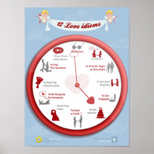 Affiches Amour 24h/24 : 12 idiomes d'amour
