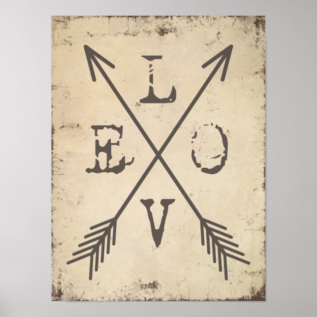 Affiches Amour avec flèches (Devant)