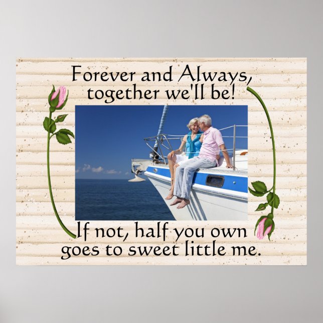 Affiches Amour Contraignant, Mariage, Humour Anniversaire (Devant)