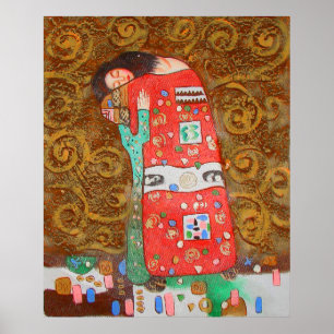 Affiches Amour d'armure de ~ d'affiche de Gustav Klimt