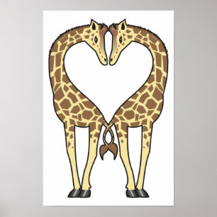 Affiches Amour de girafe