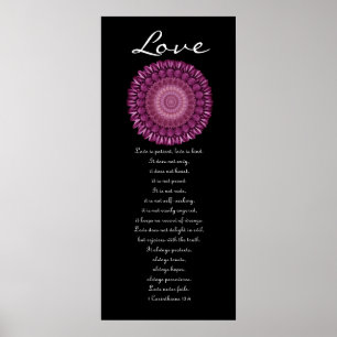 Affiches Amour - guirlande magenta de marguerite - premiers