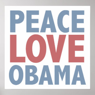 Affiches Amour Obama de paix