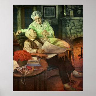 Affiches Amour vintage et romance; Grands-parents romantiqu