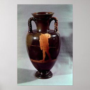 Affiches Amphora à silhouette rouge