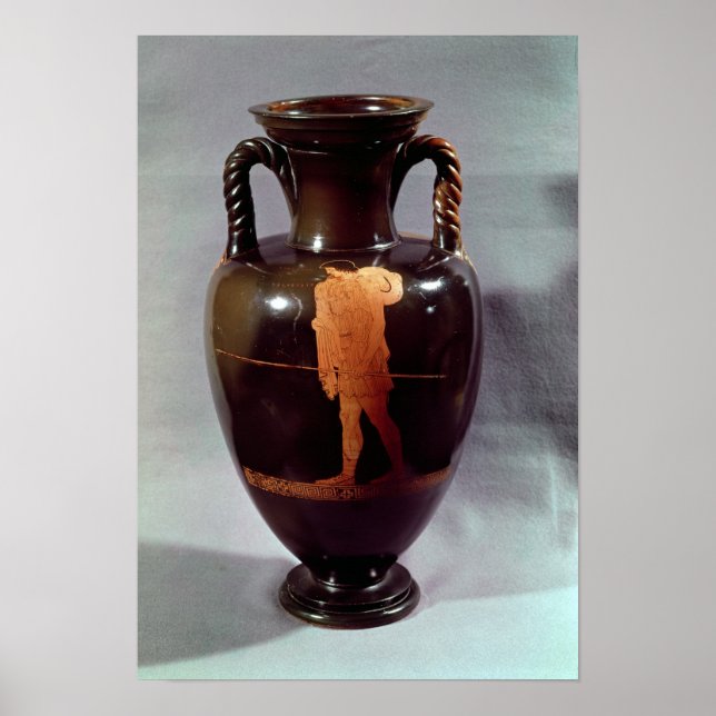 Affiches Amphora à silhouette rouge (Devant)