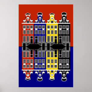 Affiches Amsterdam Architecture - Maisons de commerçants