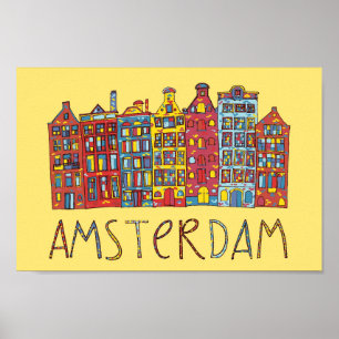 Affiches Amsterdam dans la mosaïque