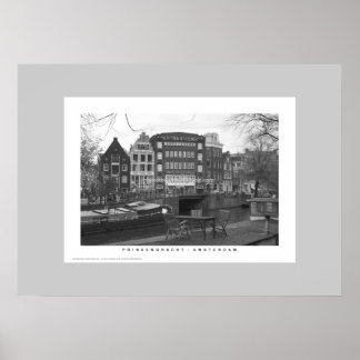 Affiches Amsterdam - Les maisons du canal Prinsengracht