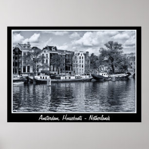 Affiches Amsterdam - Pays-Bas, Houseboats (Poster)