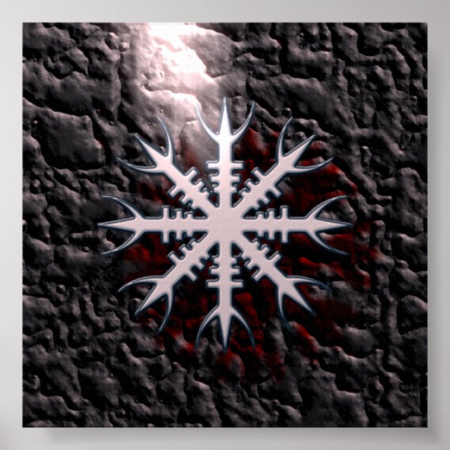 Affiches Amulette viking Aegishjalmur viking amulet charm (Devant)