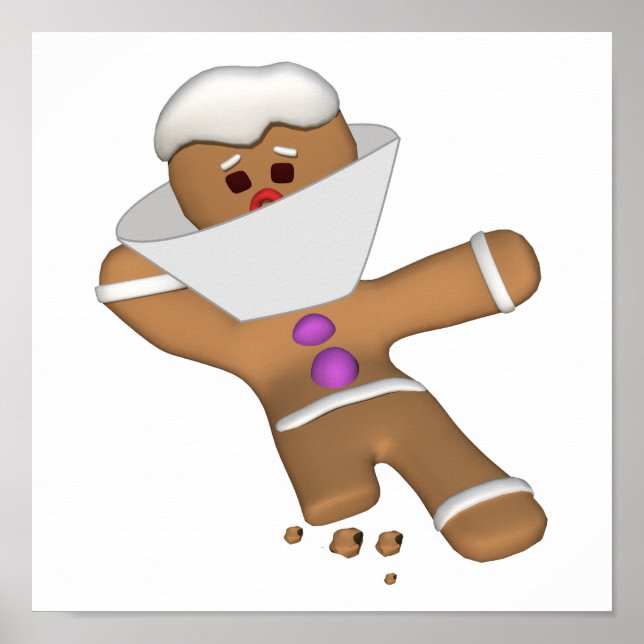 Affiches Amusant Bit Lui-Même Gingerbread Homme (Devant)