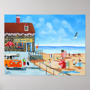 Affiches Amusement au halètement britannique de bord de la