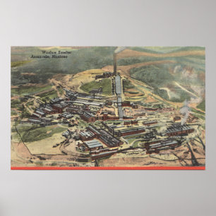 Affiches Anaconda, Montana - Washoe Smelter Vue depuis