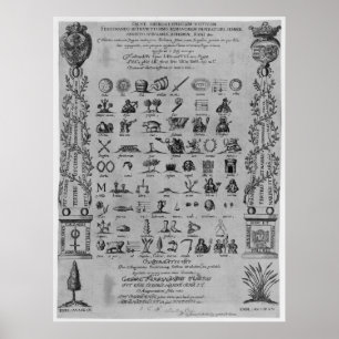 Affiches Anagramme latin de symboles de Hieroglyphicum