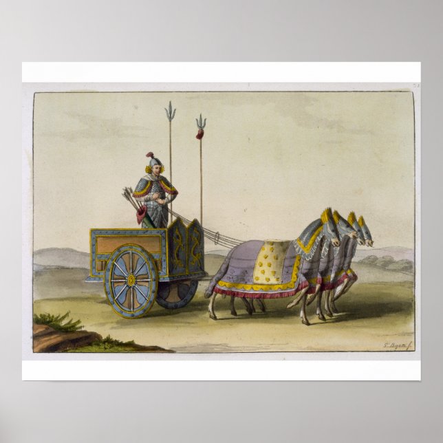 Affiches Ancien Chariot de guerre chinois, de 'Le Costume A (Devant)