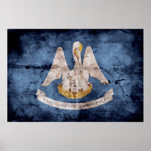 Affiches Ancien drapeau de la Louisiane ;