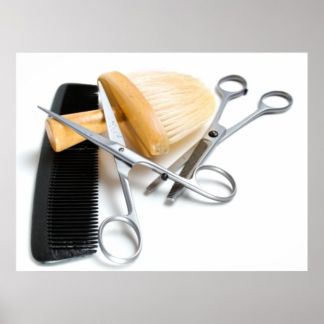 Affiches Ancien outil de coiffeur (Devant)