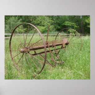 Affiches Ancien râteau de foin 2