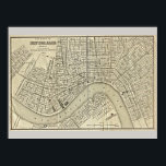 Affiches Ancienne carte de la Nouvelle-Orléans, LA<br><div class="desc">Ancienne carte de la Nouvelle-Orléans,  LA</div>