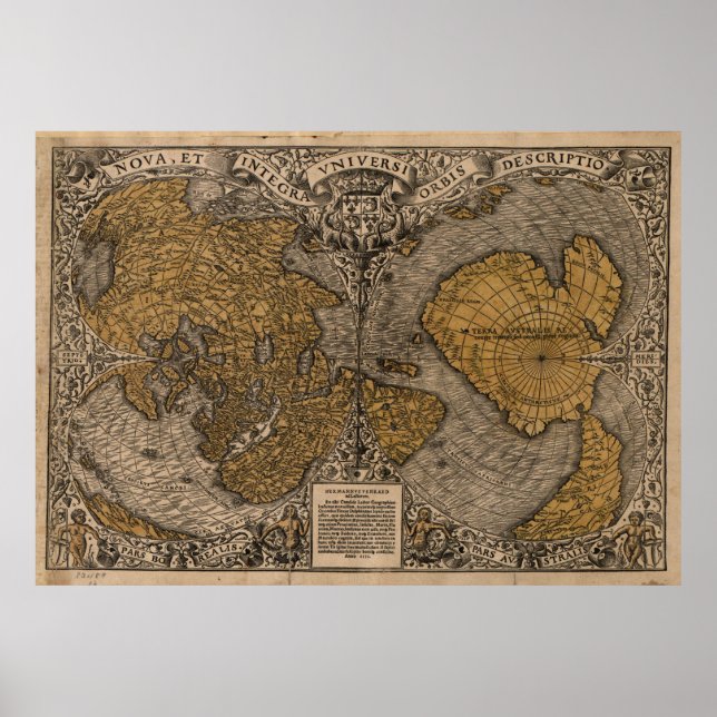 Affiches Ancienne Carte du Monde (1531) (Devant)