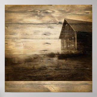 Affiches ancienne ferme primitive de l'ouest cabine