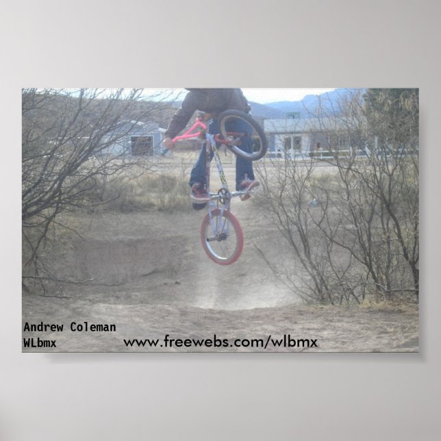 Affiches Andrew Coleman, Andrew ColemanWLbmx, www.freewe.. (Devant)