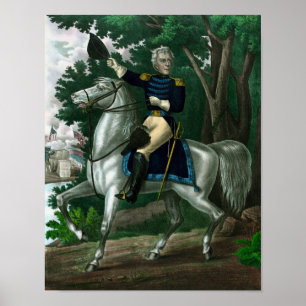 Affiches Andrew Jackson à cheval