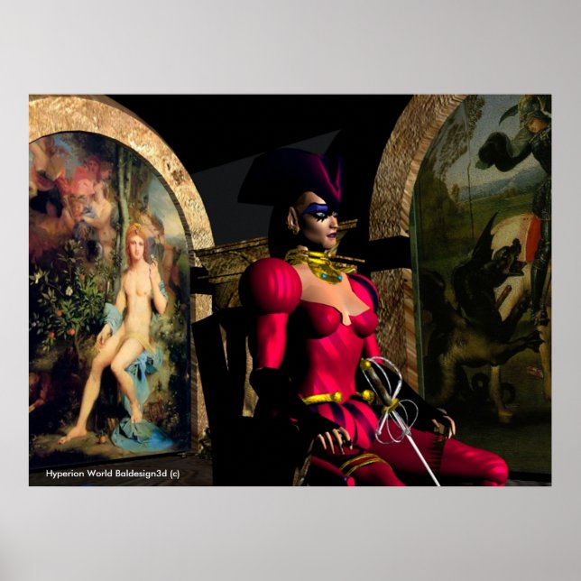 Affiches ANDROID XENIA DANS L'ORBITRE Sci-Fi DE L'HYPERION (Devant)