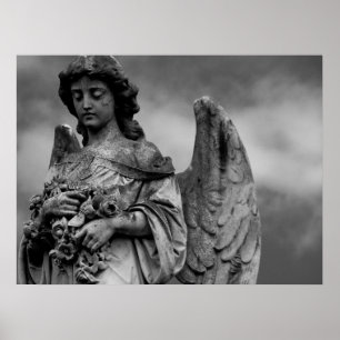 Affiches Ange avec des roses