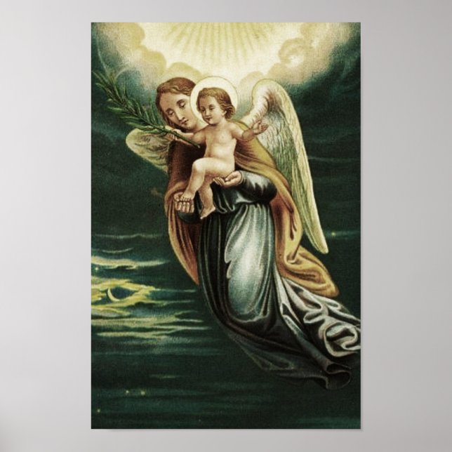 Affiches Ange Avec Le Bébé Jésus (Devant)